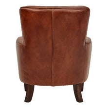 Colbert Aged Cowhide Leather Armchair